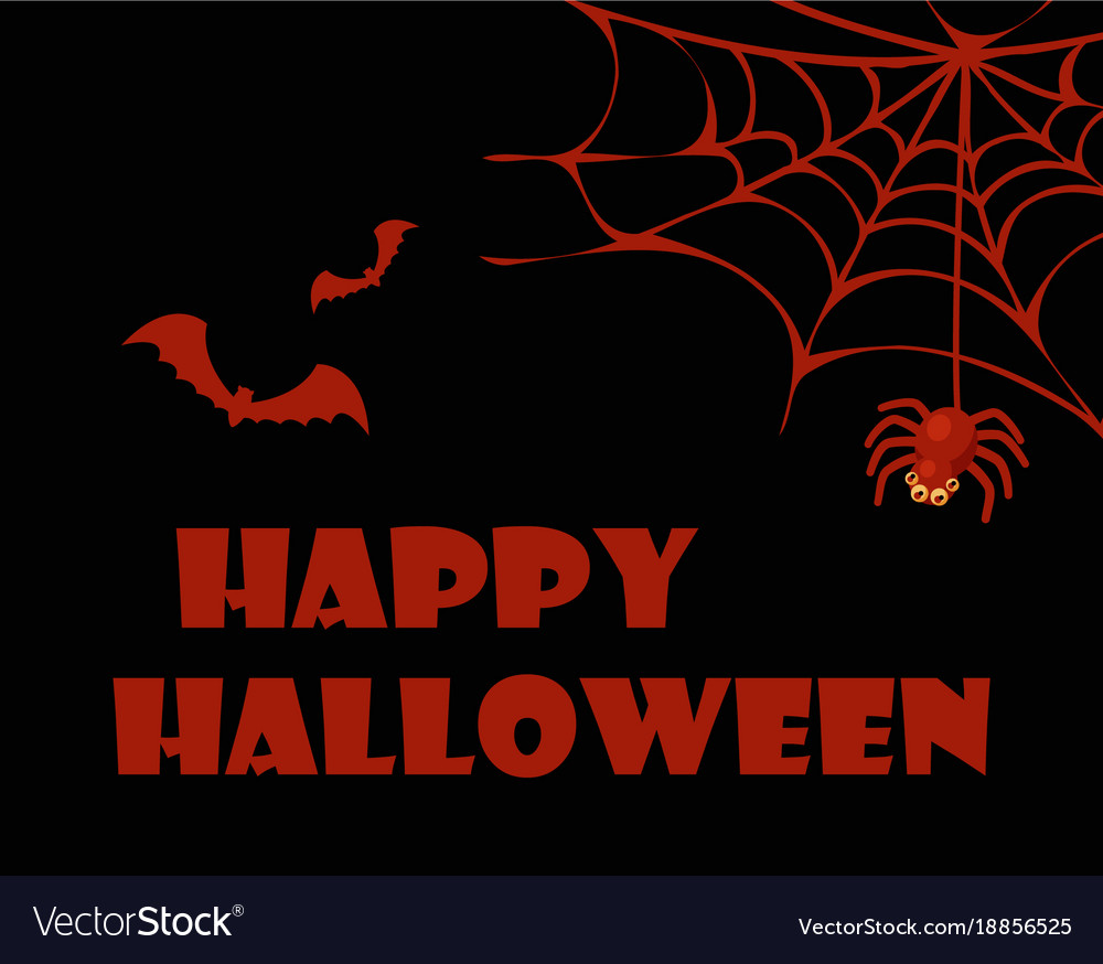Happy halloween red and black