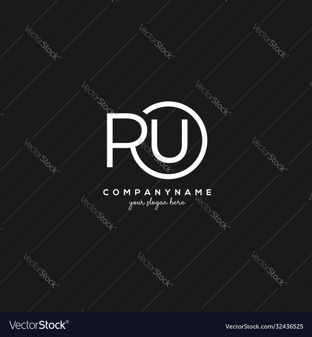Original P-Brief-Logo mit Kreisvorlage vector image Original P-Brief-Logo mit Kreisvorlage