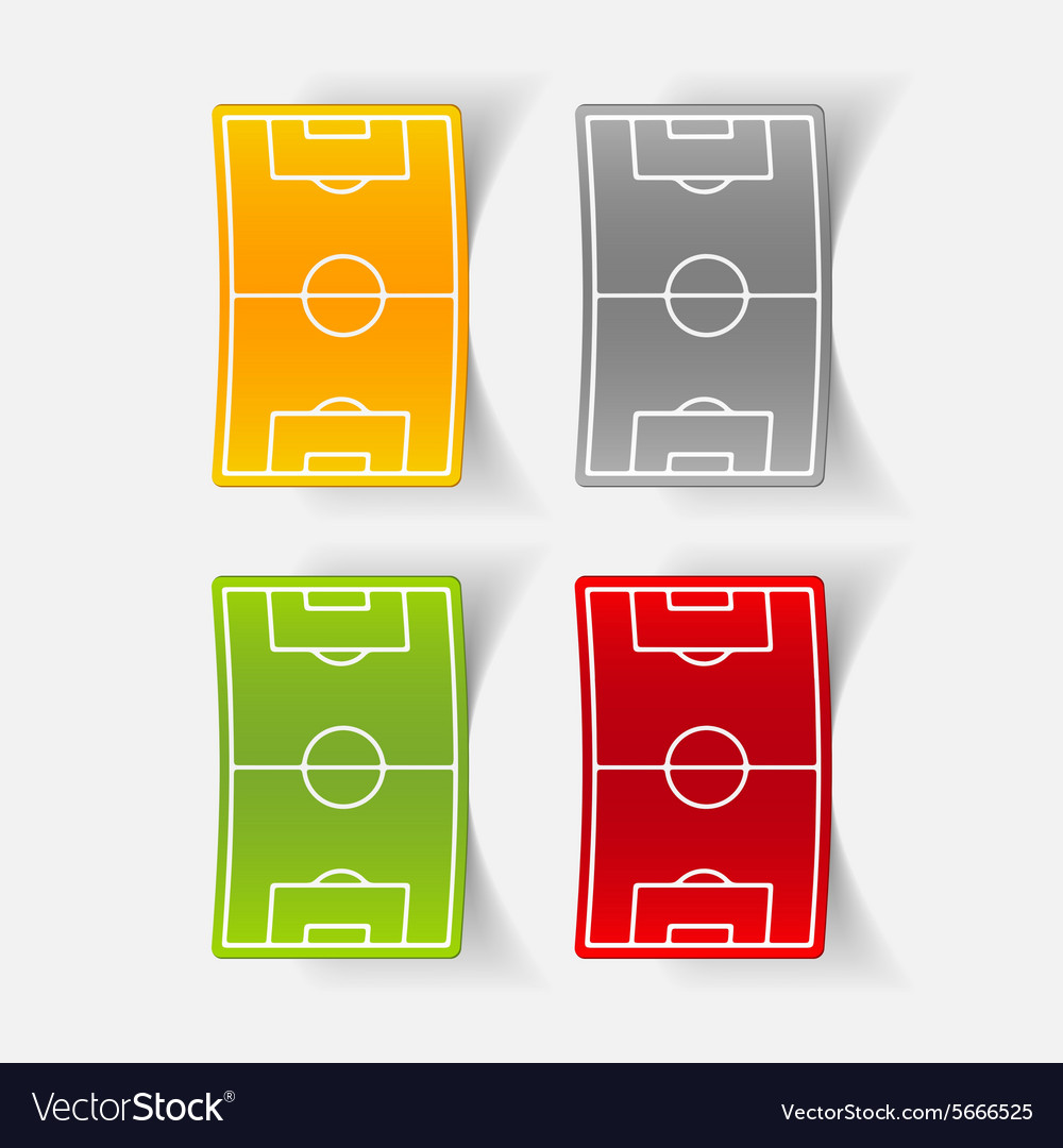 Realistic design element playing field