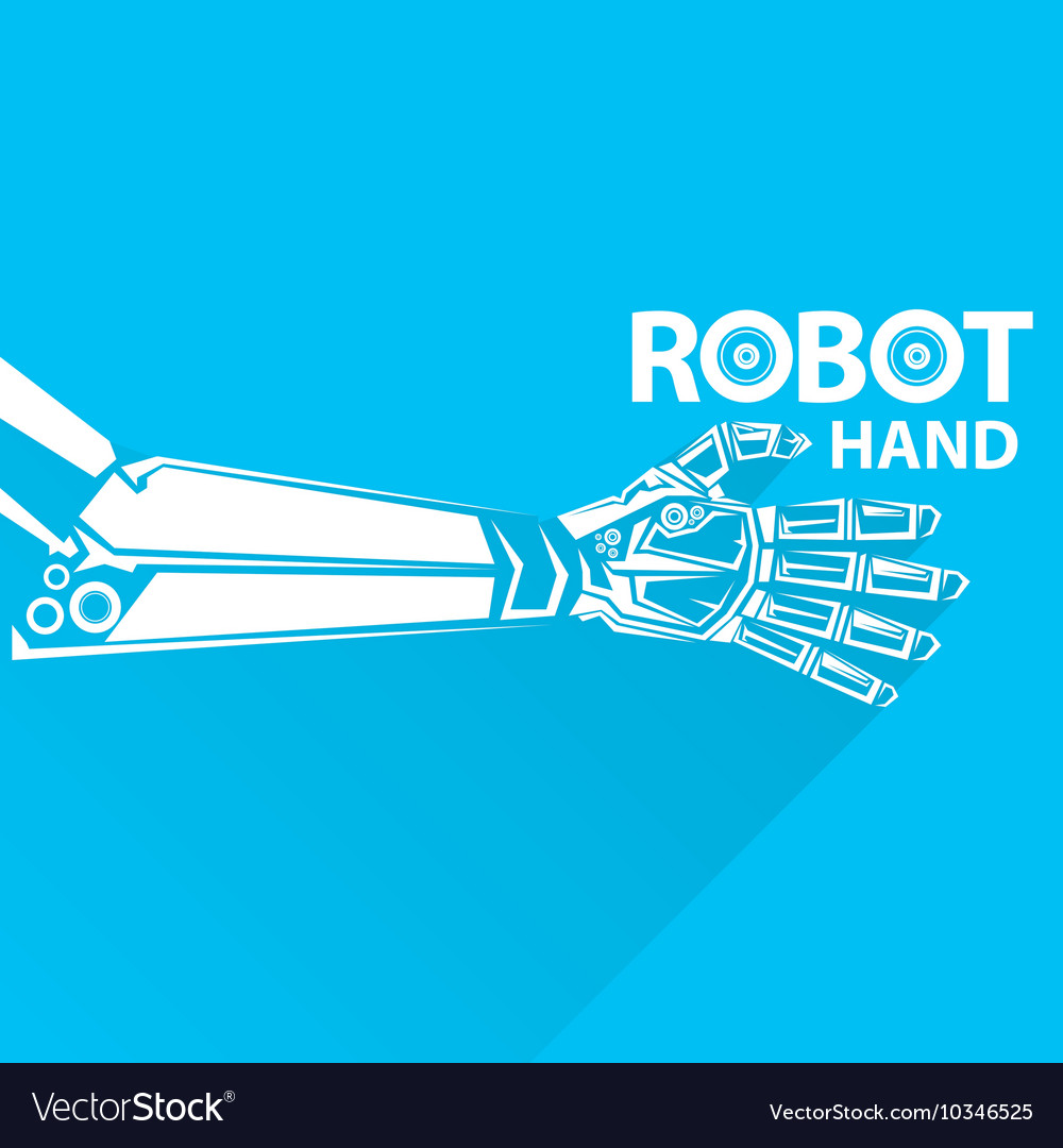 Robotic arm symbol robot hand