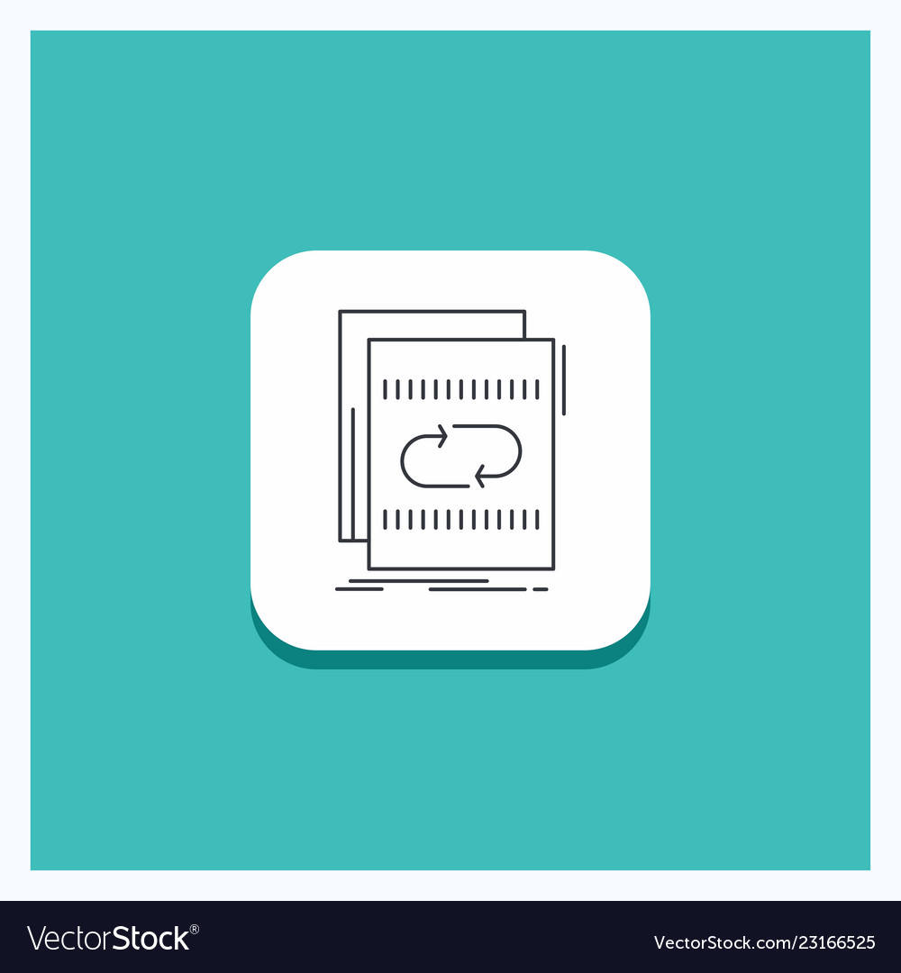 Round button for audio file loop mix sound line vector image Round button for audio file loop mix sound line