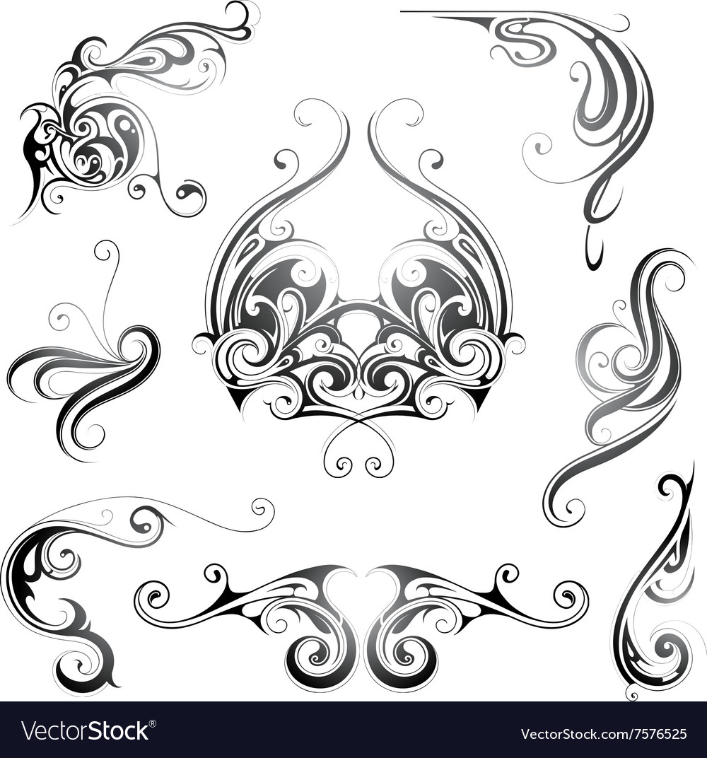 Set graphic design elements Royalty Free Vector Image