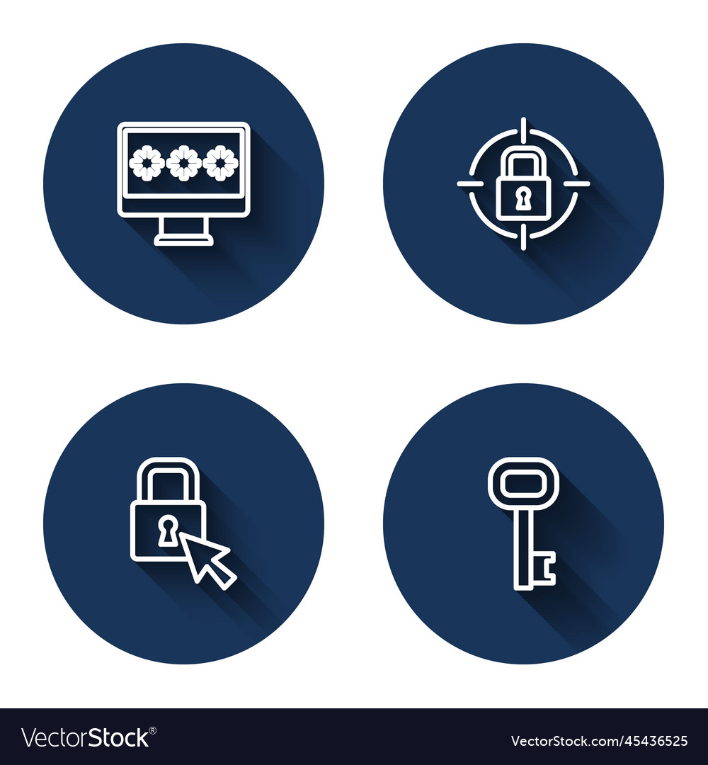 Set line monitor with password lock and old key