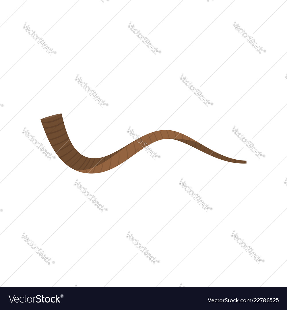 shofar icon in flat design shofar template