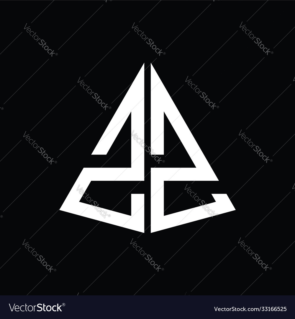 Z white triangle initials with a black