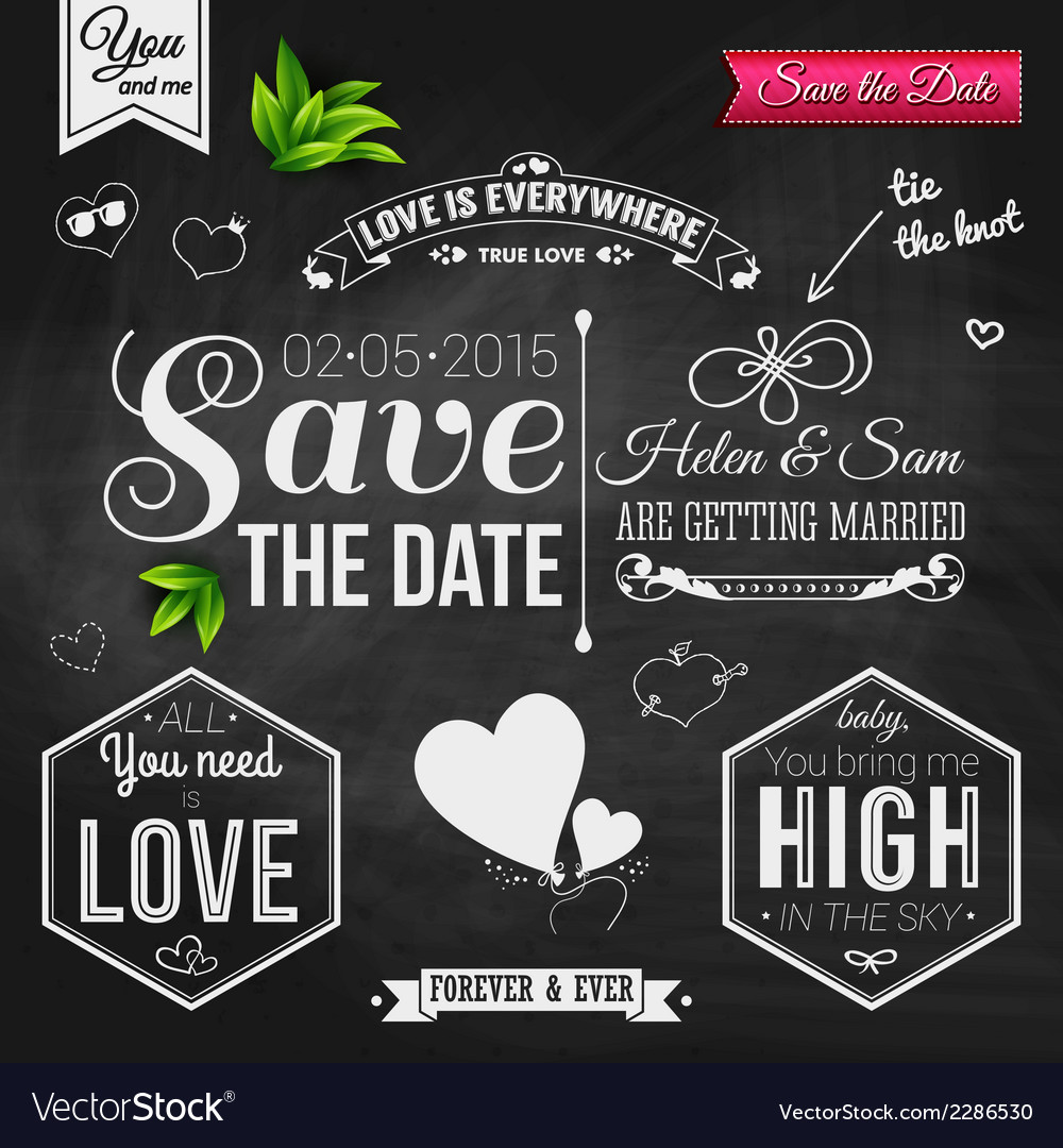 Chalkboard Wedding Save the Date
