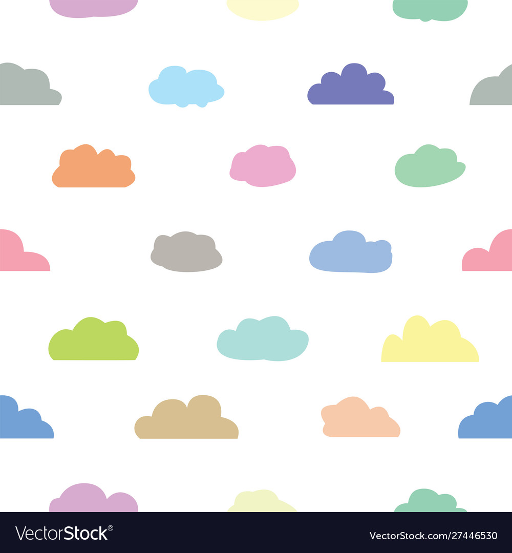 Cloud seamless pattern background icon