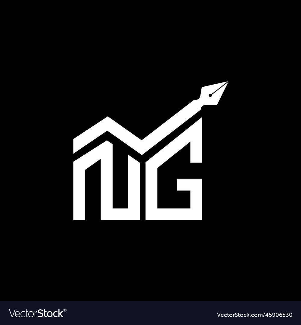 Ng letter logo creative design with graphic