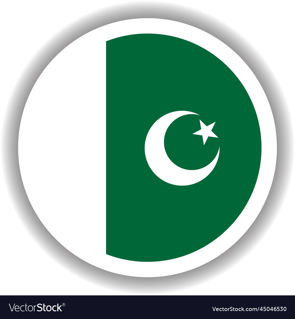 Pakistan flag round shape