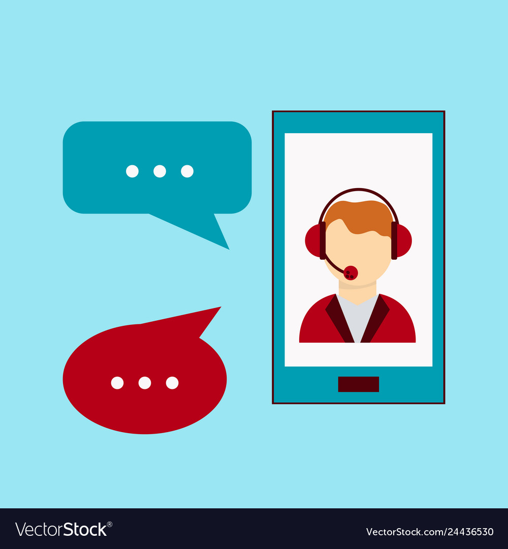 Phone call button on smartphone screen hand Vector Image