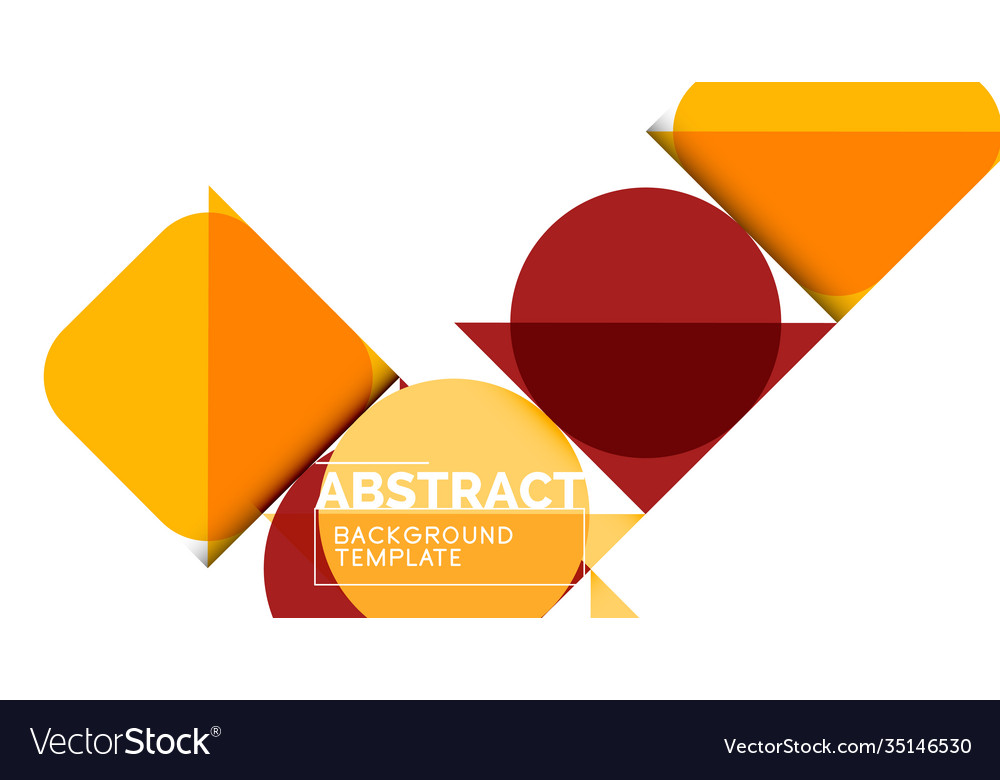Simple circles and triangles abstract background