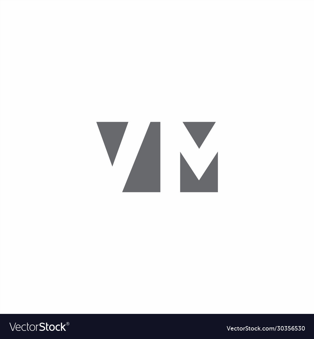 Vm logo monogram with negative space style design