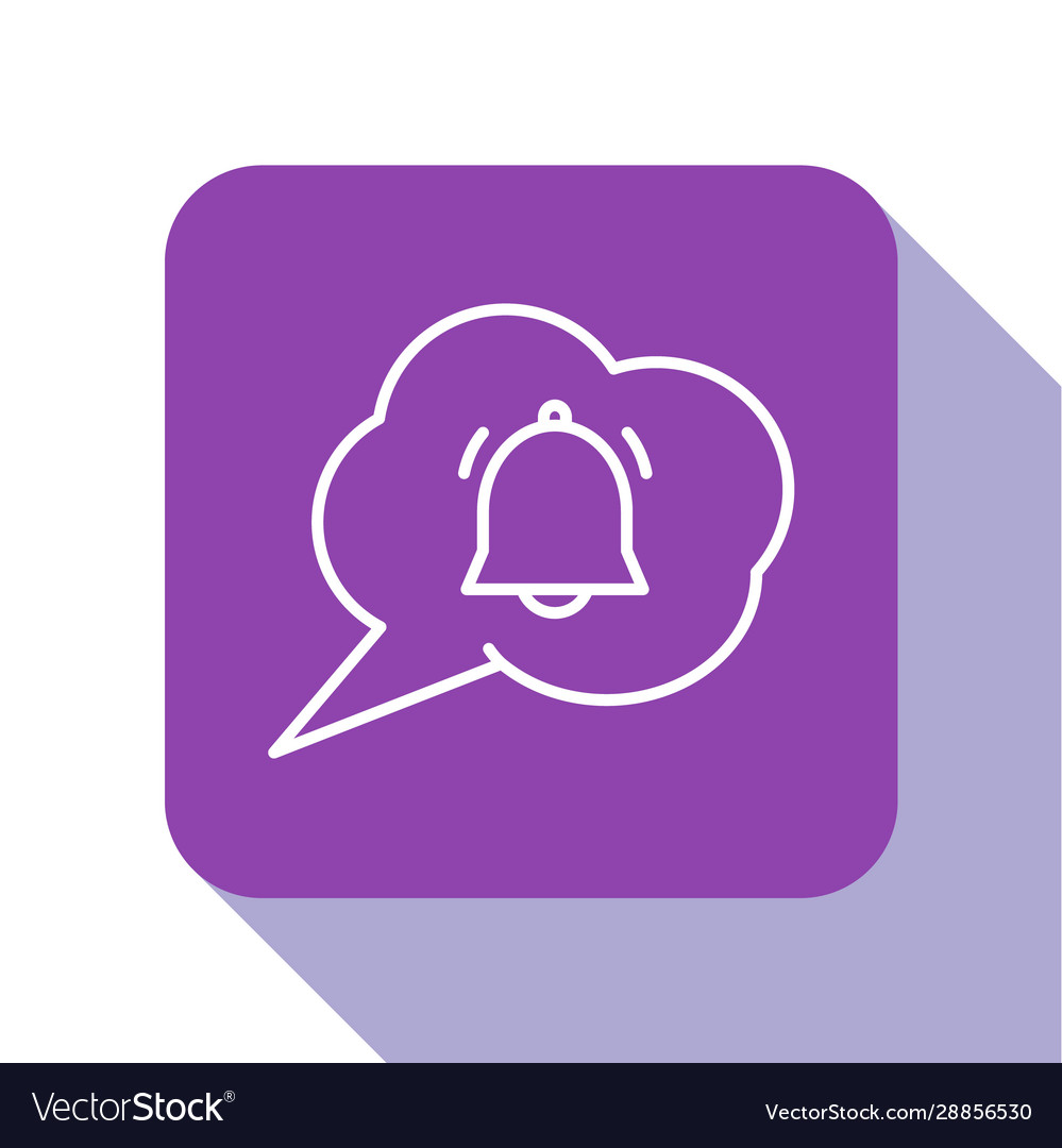 White line speech bubble with chat notification