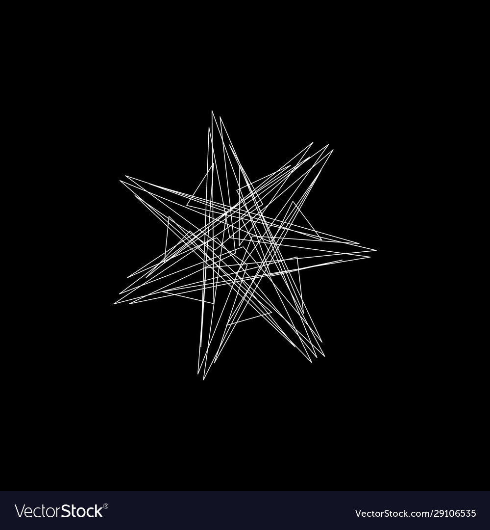 Abstract geometric shape lines outline
