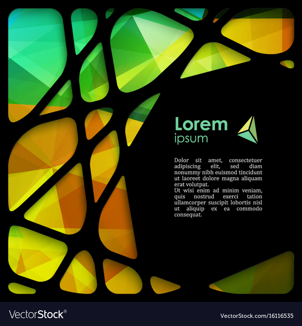 Abstract network frame with triangular background