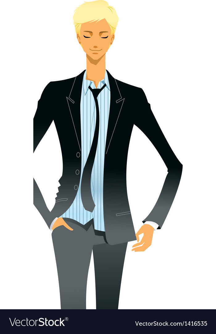 Business man in suit Royalty Free Vector Image