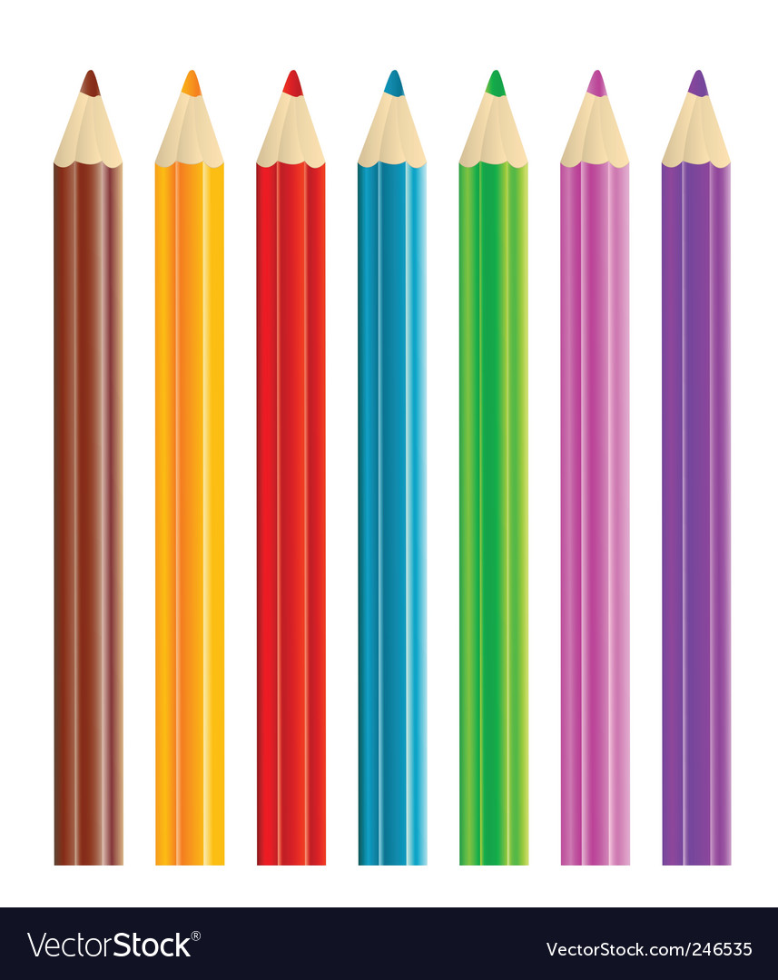 Color Pencils Royalty Free Vector Image - Vectorstock