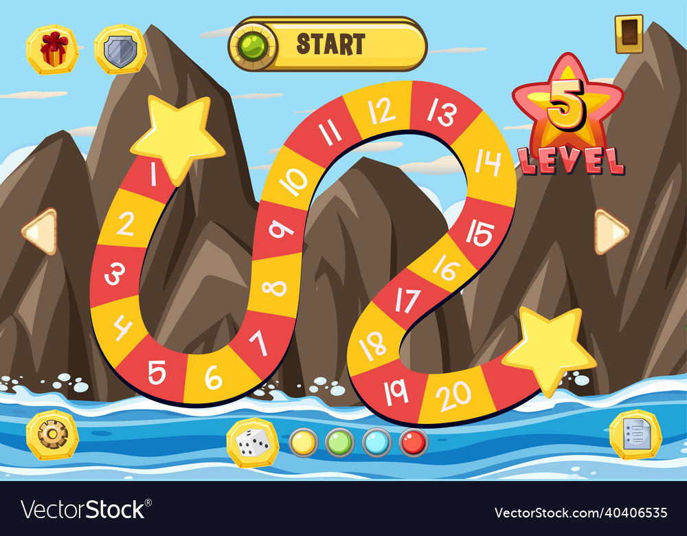 Counting number game template for kid vector image Counting number game template for kid