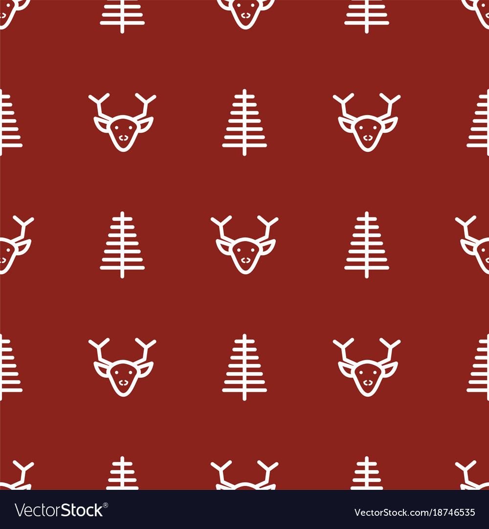 Dark red new year simple icon pattern