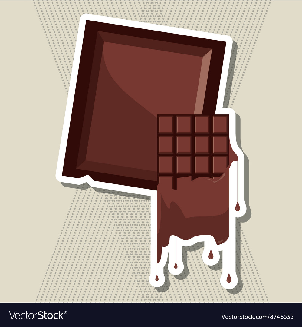 Flat about chocolate design sweet