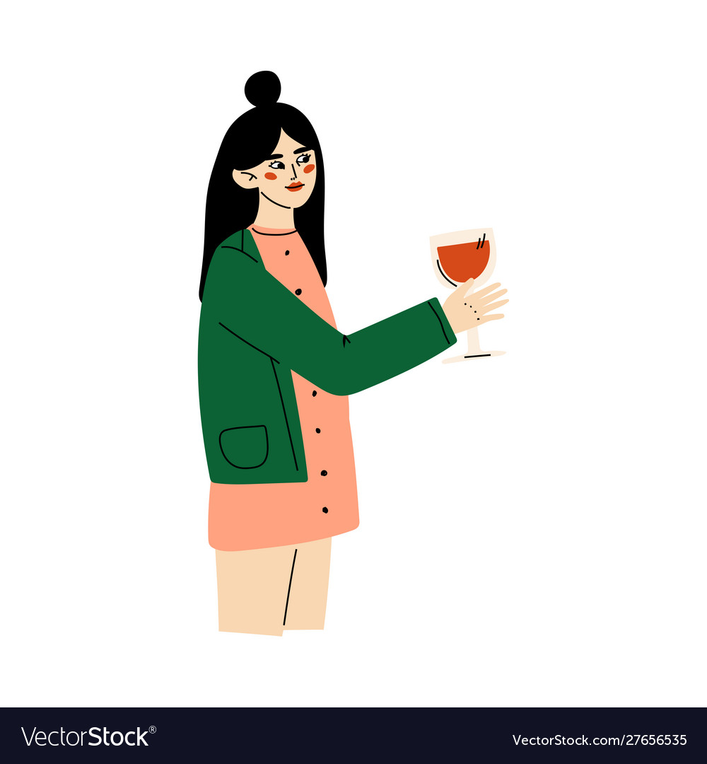 Mädchen feiern eine wichtige Veranstaltung junge Frau vector image Mädchen feiern eine wichtige Veranstaltung junge Frau