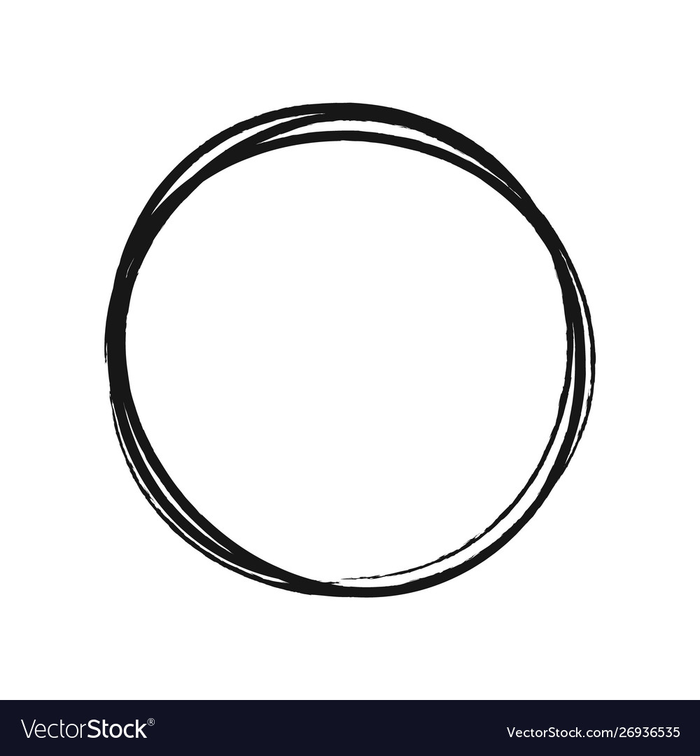 Hand drawn circle line sketch set circular Vector Image