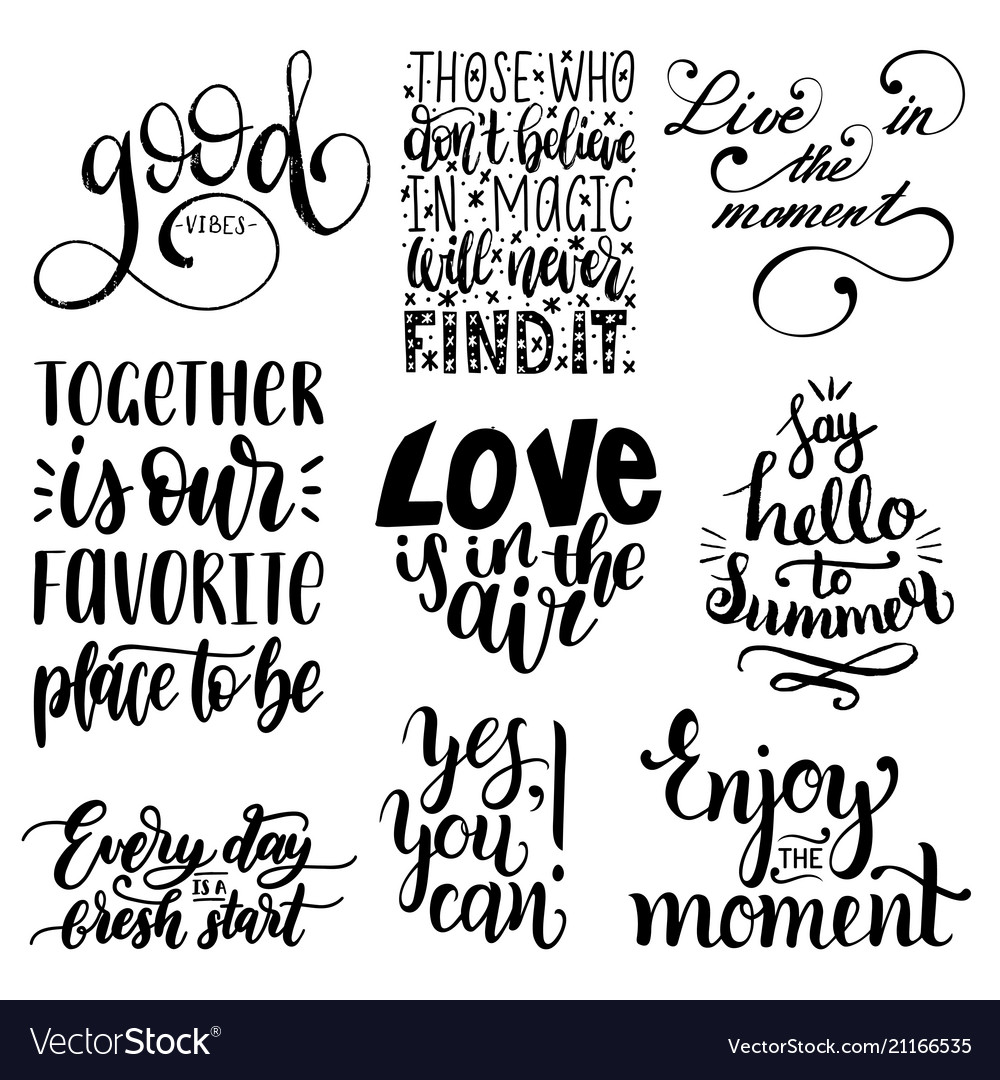 Hand Lettered Motivational Quotes