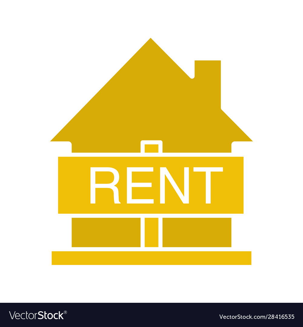 House for rent glyph color icon