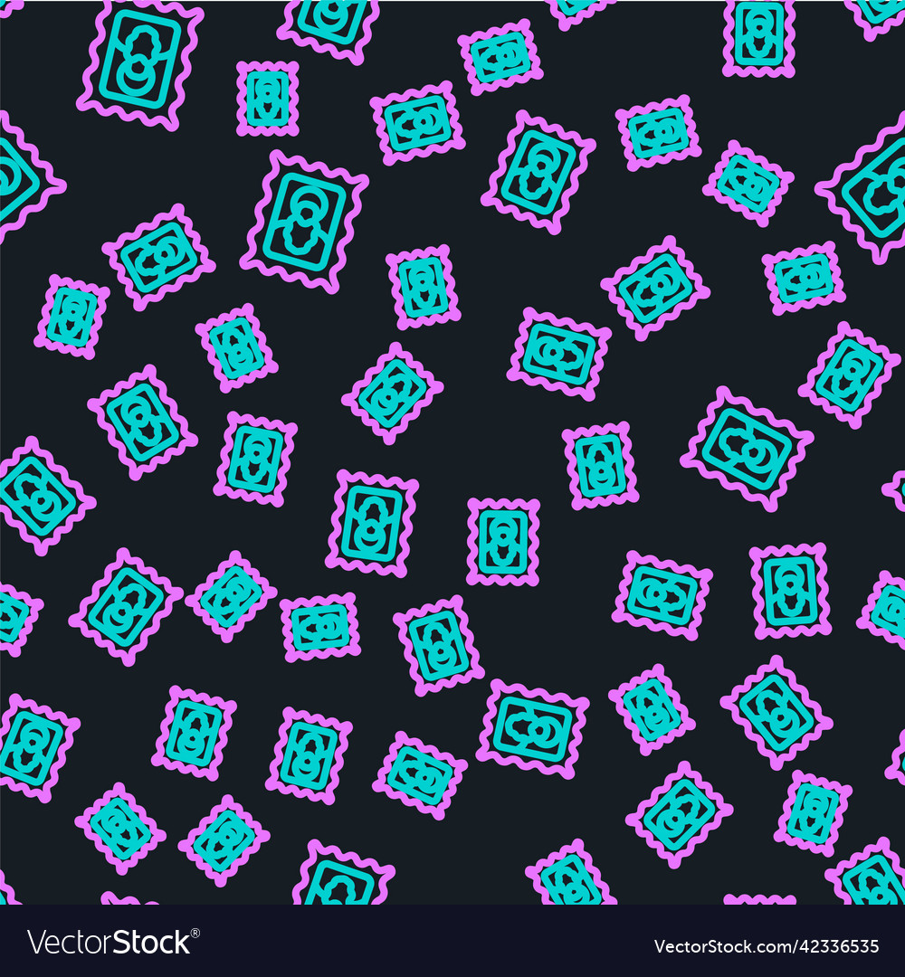 Line christian icon isolated seamless pattern