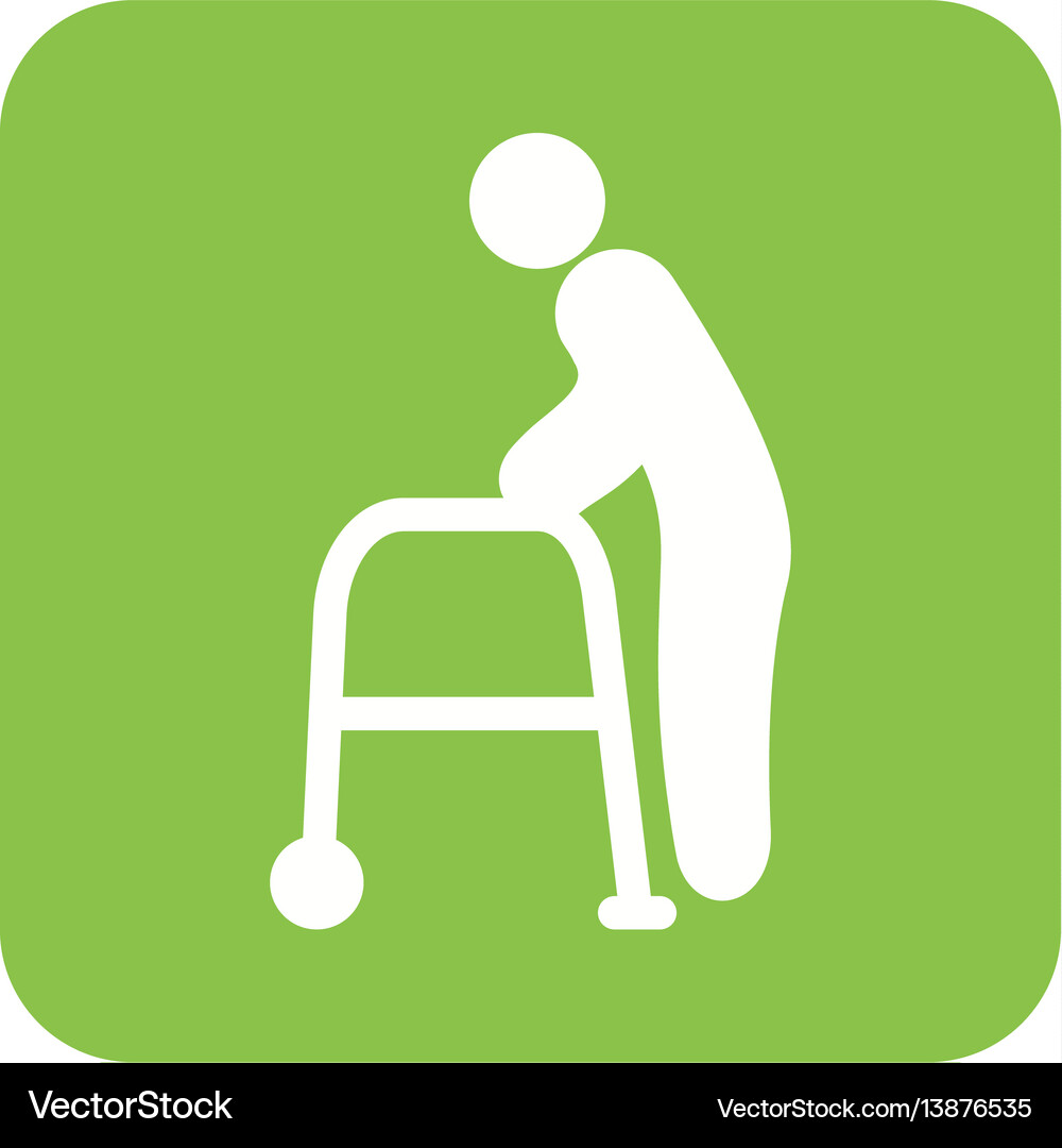 Old man walking Royalty Free Vector Image - VectorStock