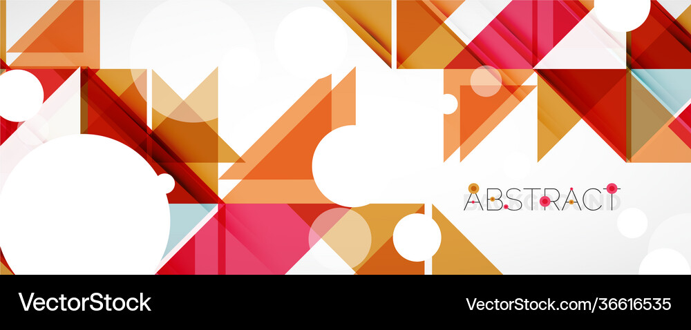 Set triangle geometric backgrounds Royalty Free Vector Image