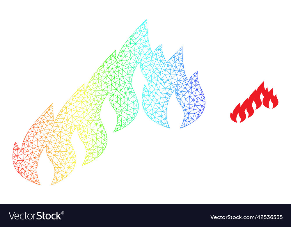 Spectrum network gradient firewall icon vector image Spectrum network gradient firewall icon