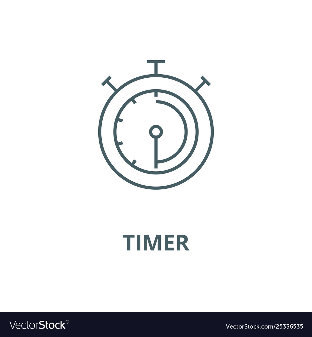Timerstopwatchclock line icon linear vector image Timerstopwatchclock line icon linear