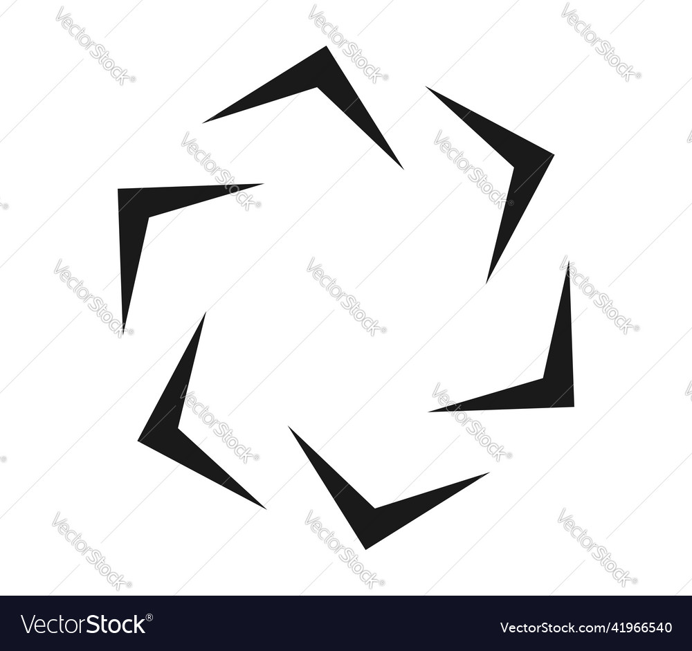 Geometric circular cycle icon spiral swirl twirl