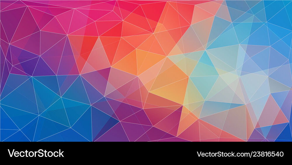 Geometric Triangle Wallpaper - Colorful Gradient Vector Image