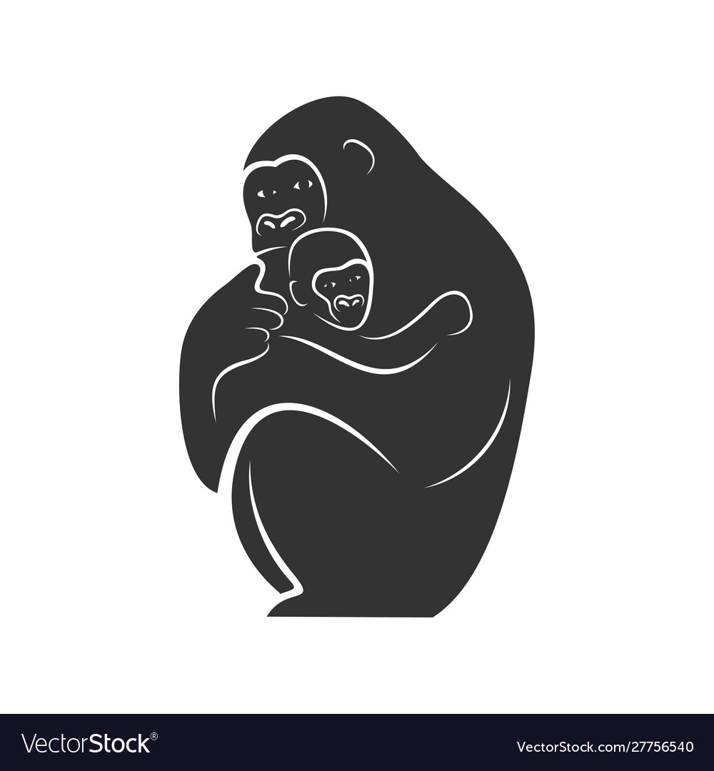 Gorilla logo design king kong template