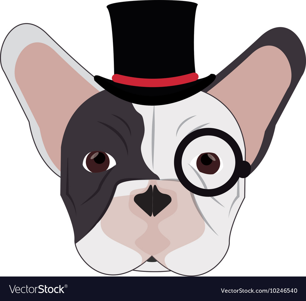 Hipster french bulldog-Symbol