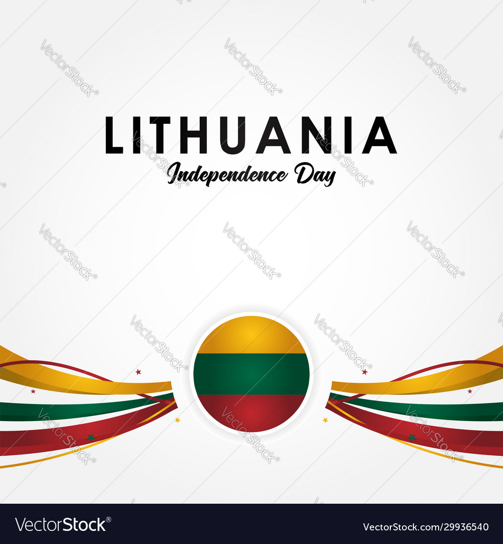 Lithuania independence day design for banner