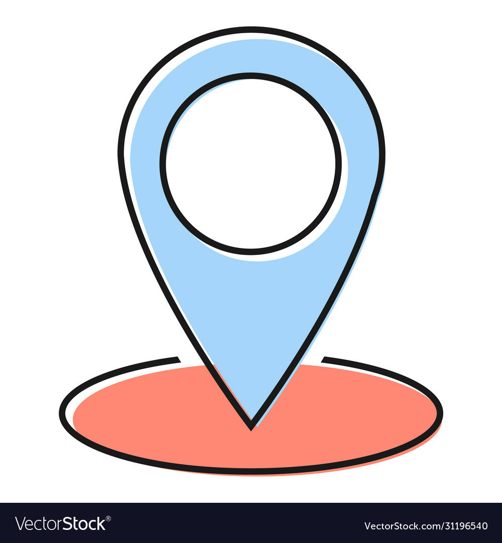Location icon map pointer symbol isolated vector image Location icon map pointer symbol isolated