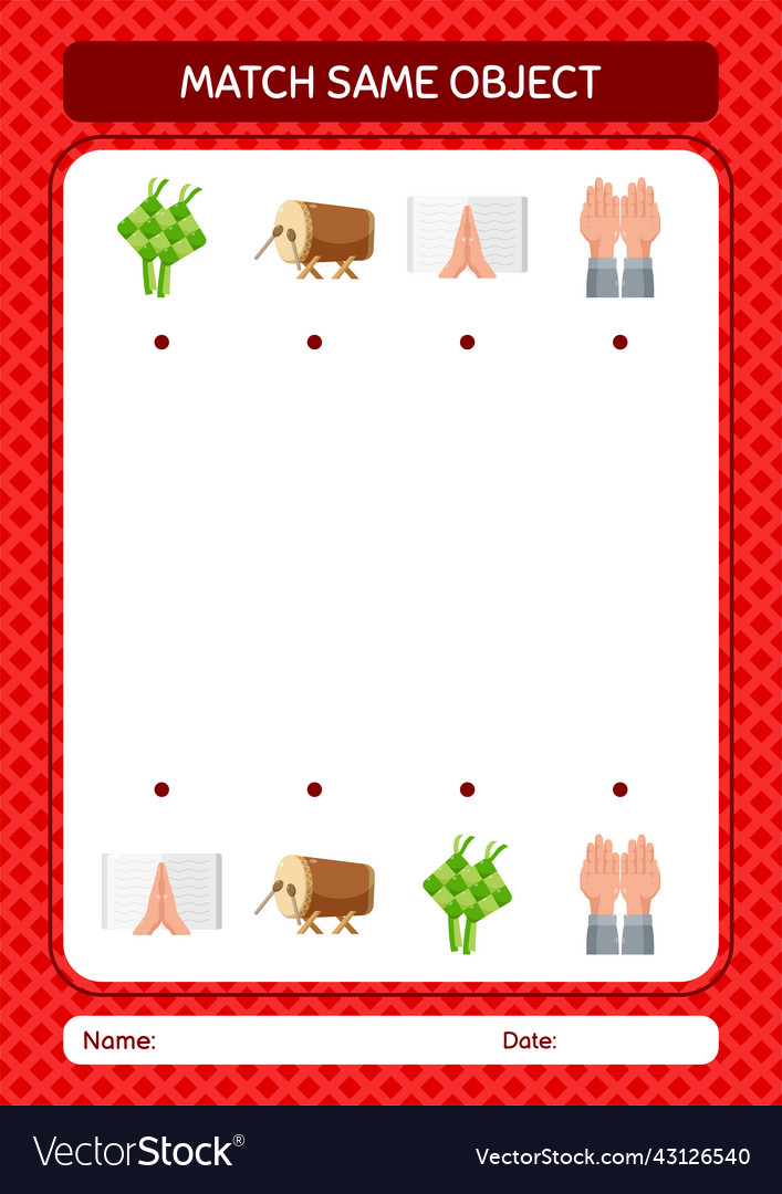 Match with same object game ramadan icon