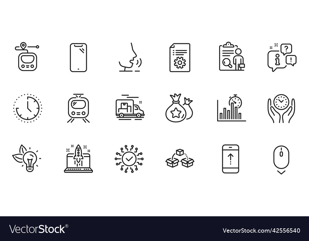 Outline set of loyalty points scroll down vector image Outline set of loyalty points scroll down