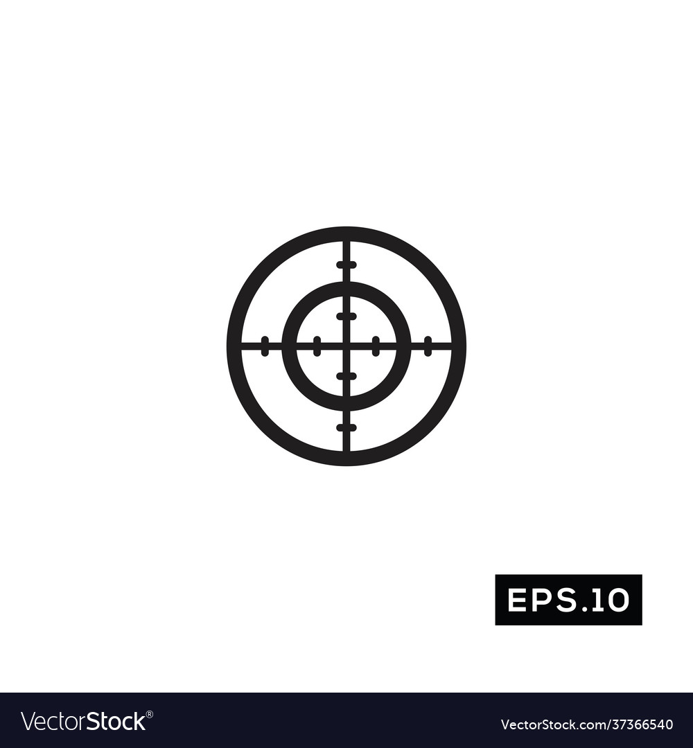 Scope icon crosshair icon or logo symbol Vector Image