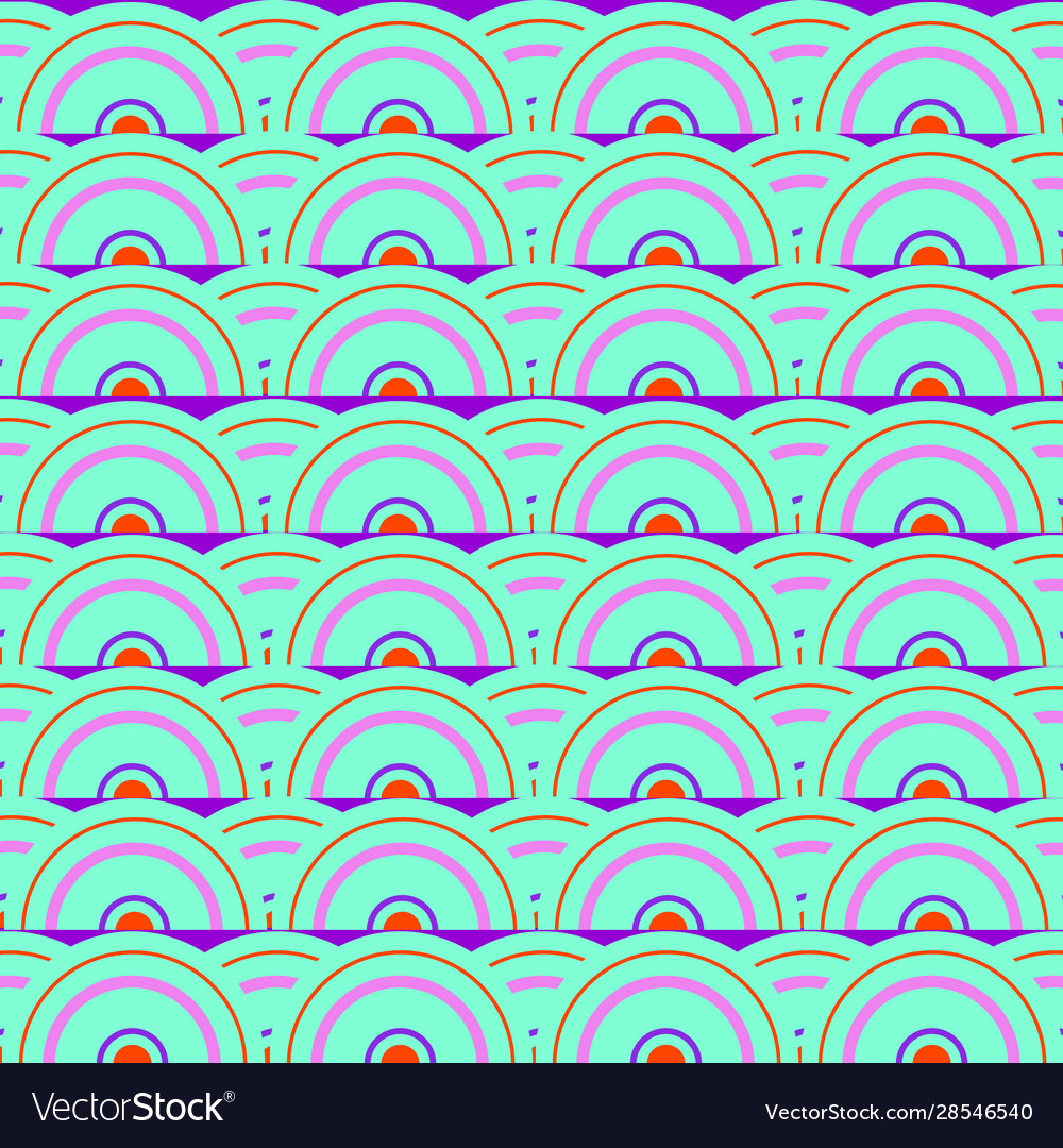 Seamless wallpaper circle shape pattern background vector image Seamless wallpaper circle shape pattern background
