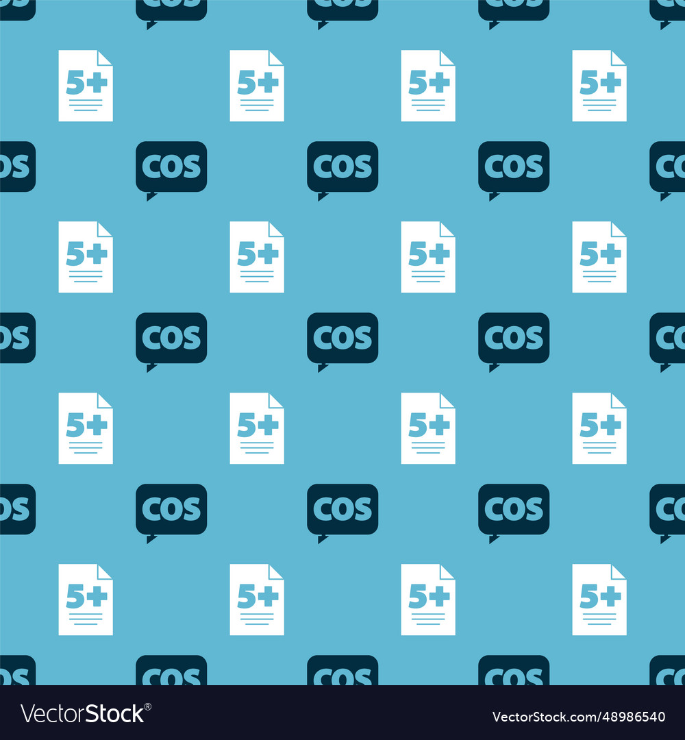 Set mathematics function cosine and test or exam Vector Image Set mathematics function cosine and test or exam