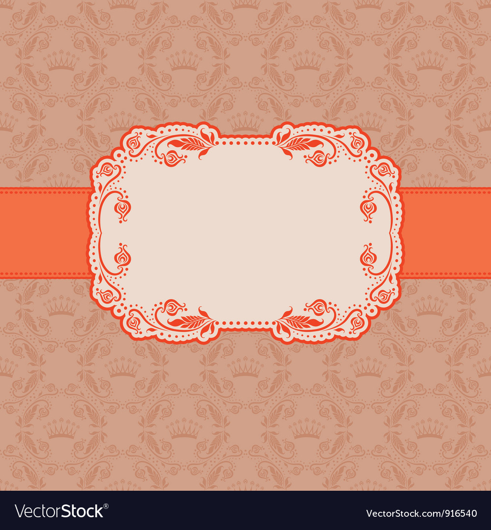 Template frame design for greeting card