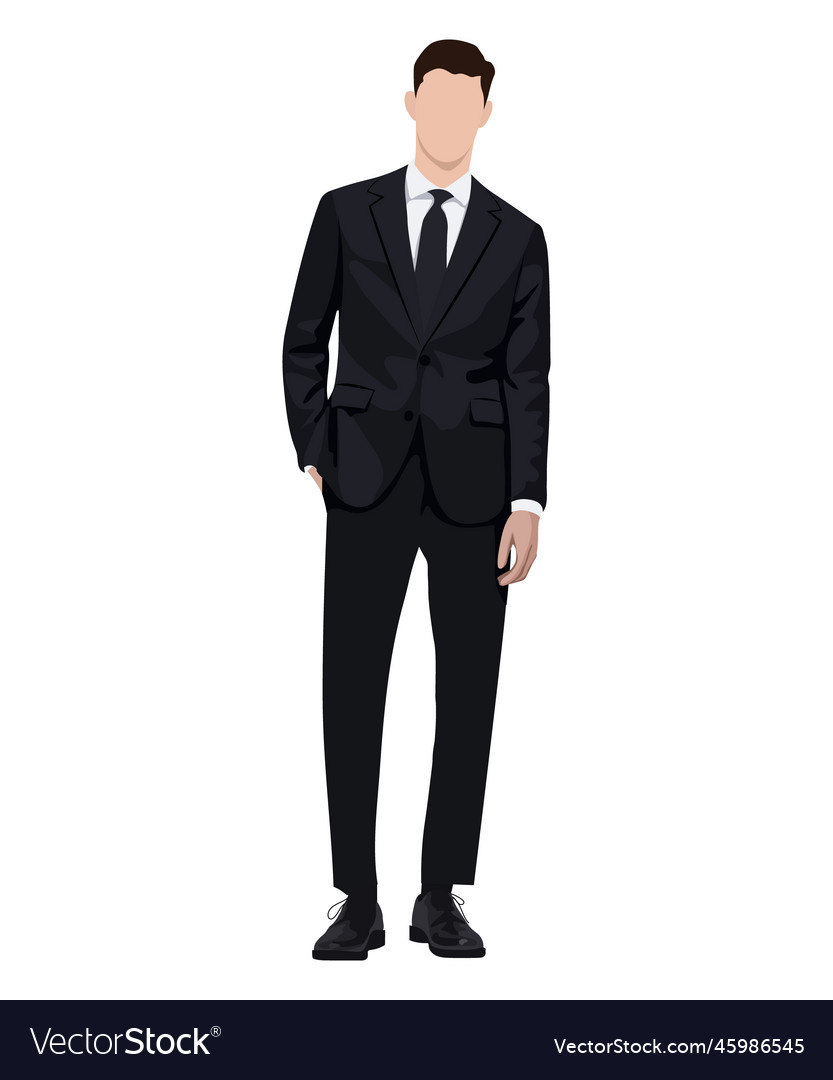 A man in a business suit on a white background Vector Image