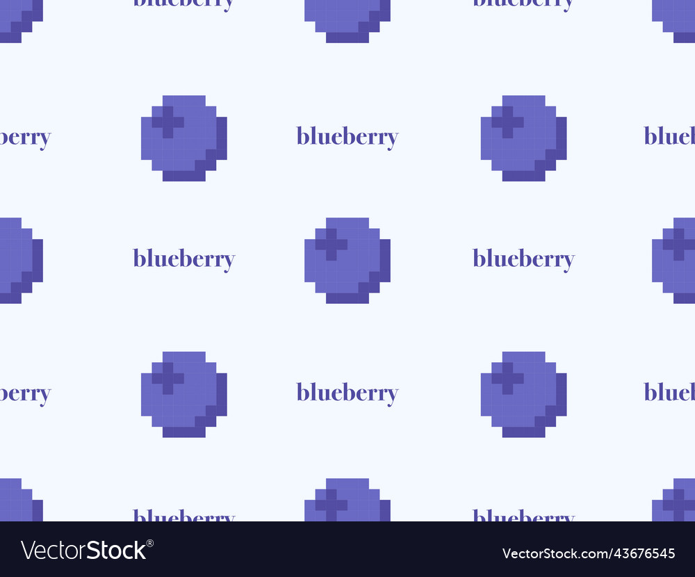 Blueberry cartoon character seamless pattern