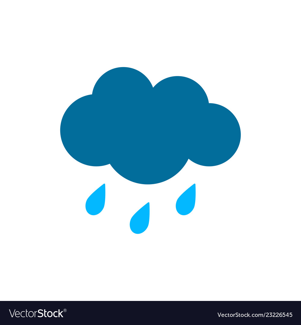 Cloud with rain weather icon Royalty Free Vector Image