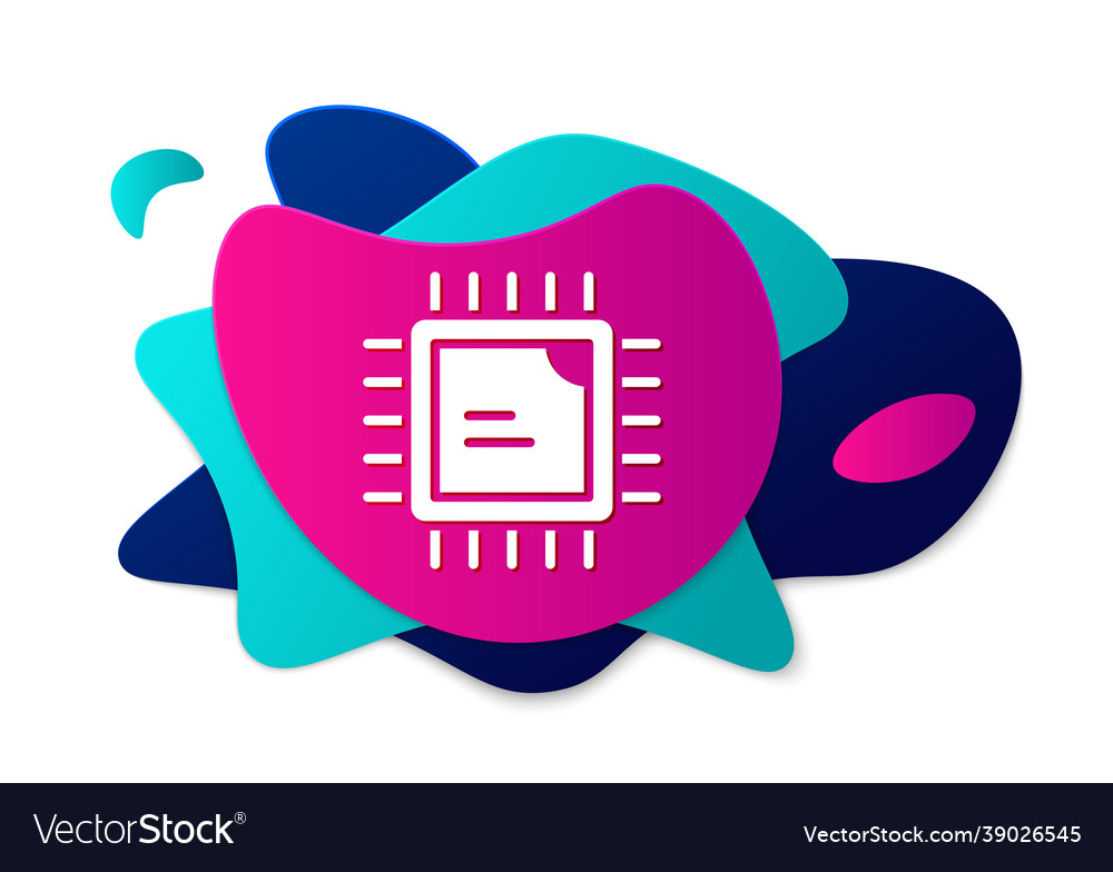 Farbrechnerprozessor mit Mikroschaltungen cpu vector image Farbrechnerprozessor mit Mikroschaltungen cpu