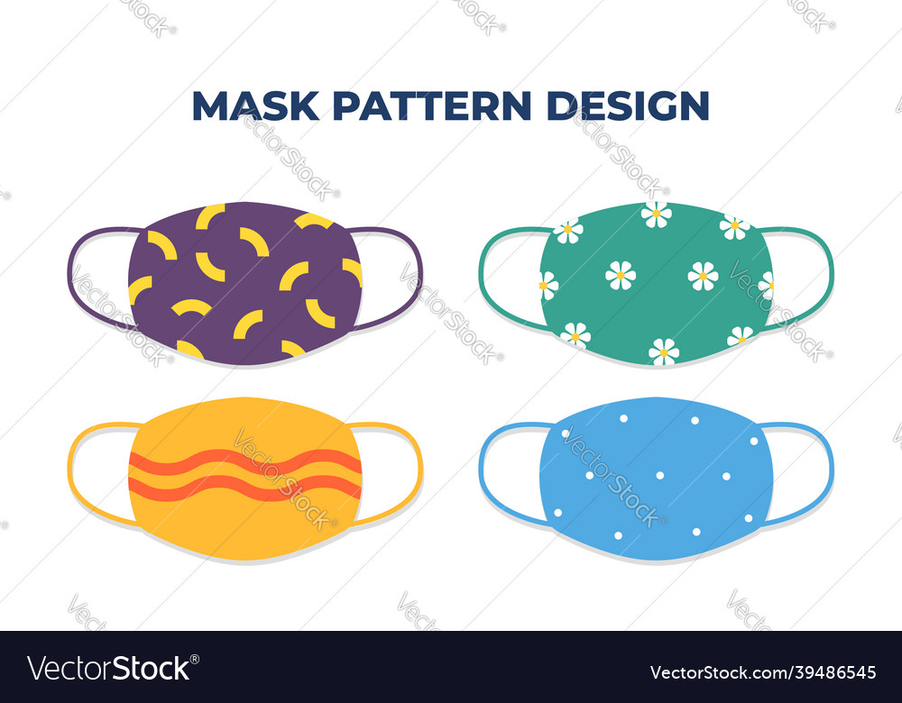 Design of modern face mask pattern